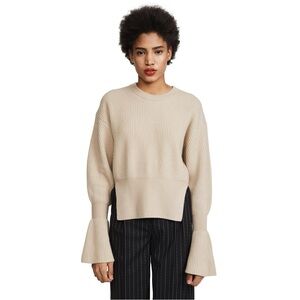 Alexander Wang Engineered Pullover Sweater with Side Slits Sz L
